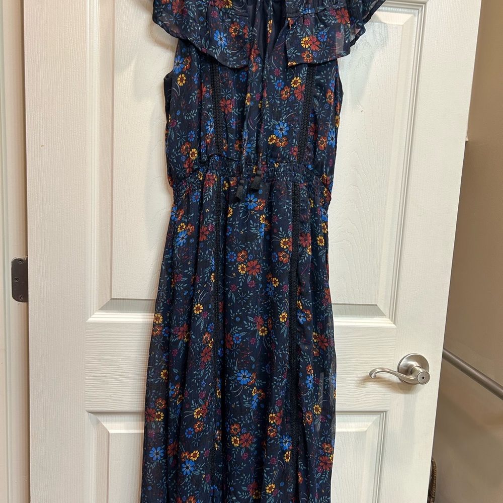 Lost + Wander Navy Floral Maxi Dress